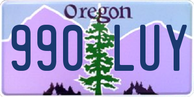 OR license plate 990LUY