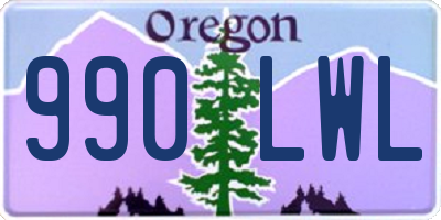OR license plate 990LWL