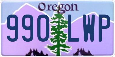 OR license plate 990LWP