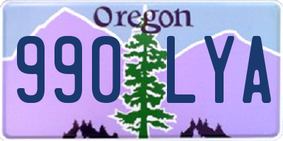 OR license plate 990LYA