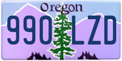 OR license plate 990LZD
