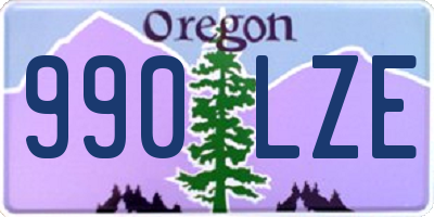 OR license plate 990LZE