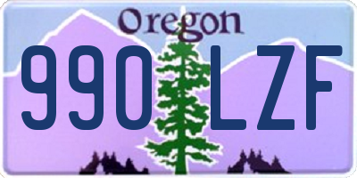 OR license plate 990LZF