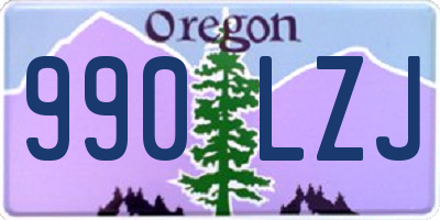 OR license plate 990LZJ