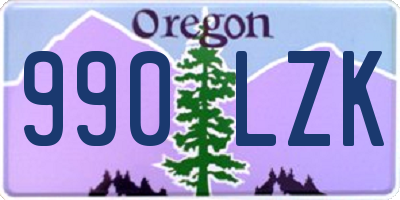 OR license plate 990LZK