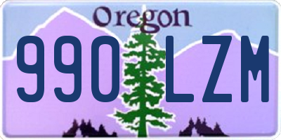 OR license plate 990LZM