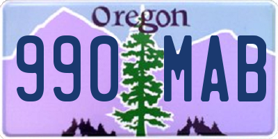 OR license plate 990MAB