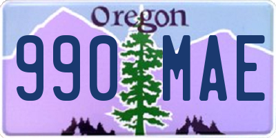 OR license plate 990MAE