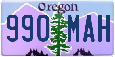 OR license plate 990MAH