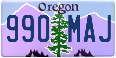 OR license plate 990MAJ