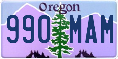 OR license plate 990MAM