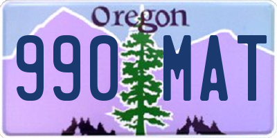 OR license plate 990MAT