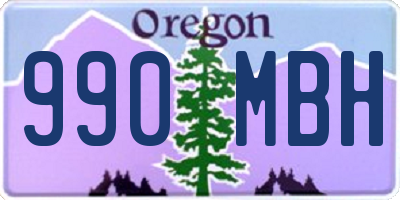 OR license plate 990MBH