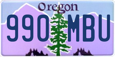 OR license plate 990MBU