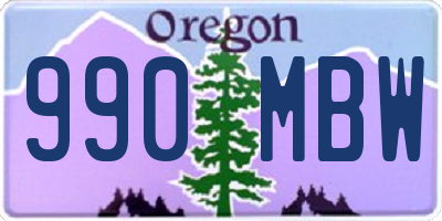 OR license plate 990MBW