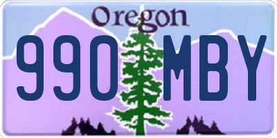 OR license plate 990MBY