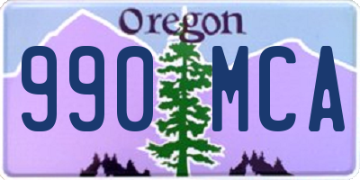 OR license plate 990MCA