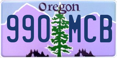 OR license plate 990MCB