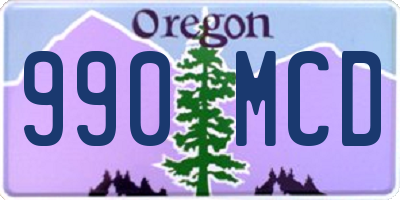 OR license plate 990MCD