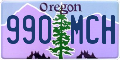 OR license plate 990MCH