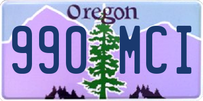 OR license plate 990MCI