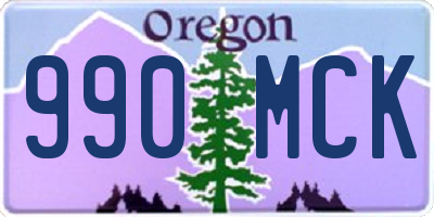 OR license plate 990MCK