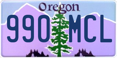 OR license plate 990MCL