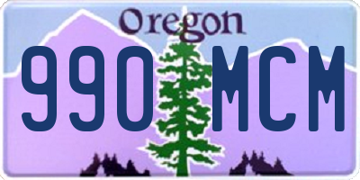 OR license plate 990MCM