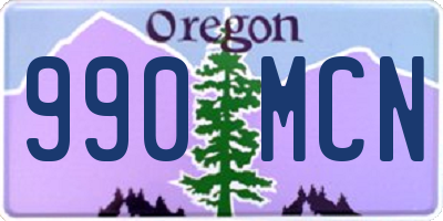 OR license plate 990MCN