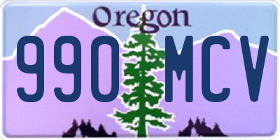 OR license plate 990MCV