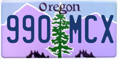 OR license plate 990MCX