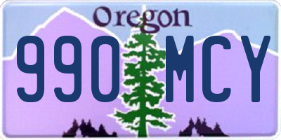 OR license plate 990MCY