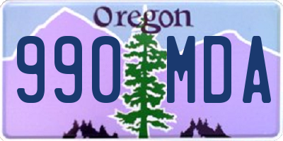 OR license plate 990MDA