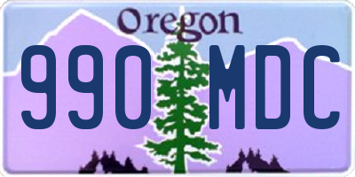 OR license plate 990MDC