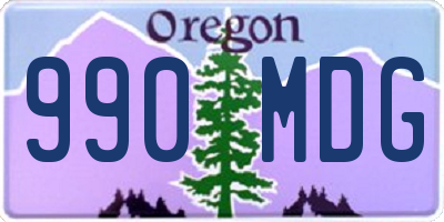 OR license plate 990MDG