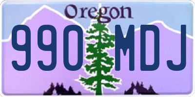 OR license plate 990MDJ