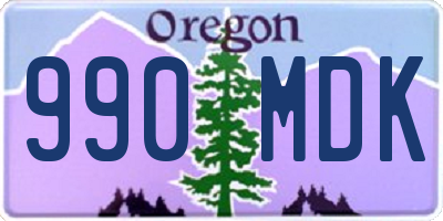 OR license plate 990MDK