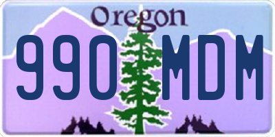 OR license plate 990MDM