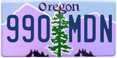 OR license plate 990MDN