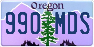 OR license plate 990MDS