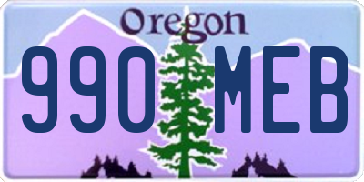 OR license plate 990MEB