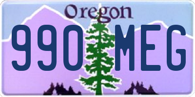 OR license plate 990MEG