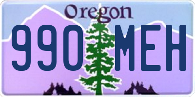 OR license plate 990MEH