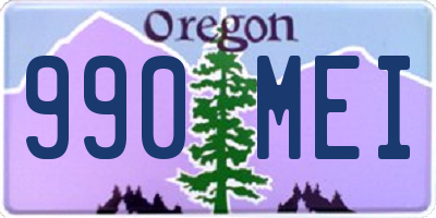 OR license plate 990MEI