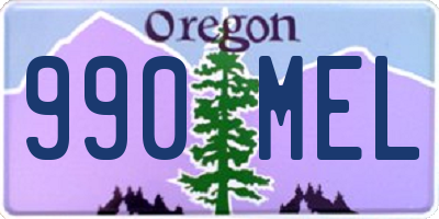 OR license plate 990MEL