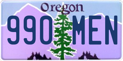 OR license plate 990MEN