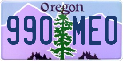 OR license plate 990MEO