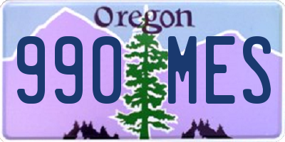 OR license plate 990MES