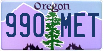 OR license plate 990MET