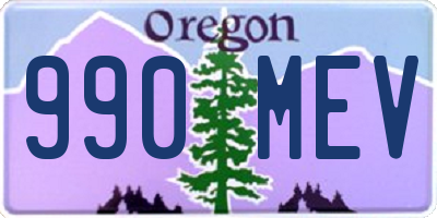 OR license plate 990MEV